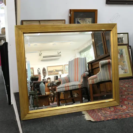 GILT FRAMED MIRROR 1170 X 950 MM SOME REPAIR TO FRAME