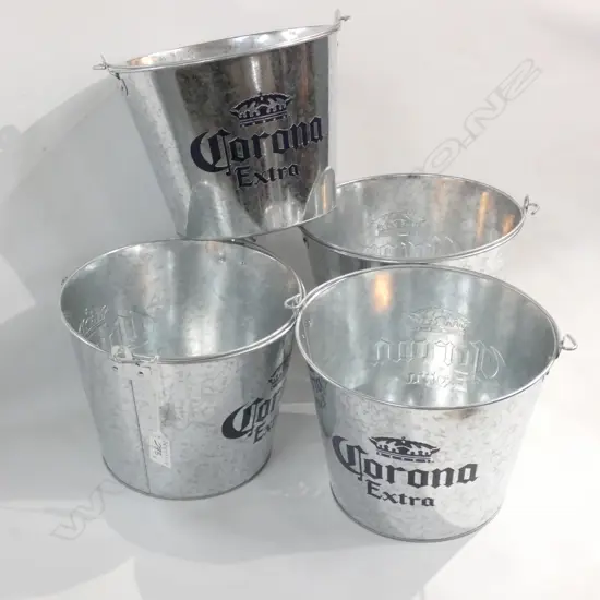 4 CORONA BEER BUCKETS H. 180MM