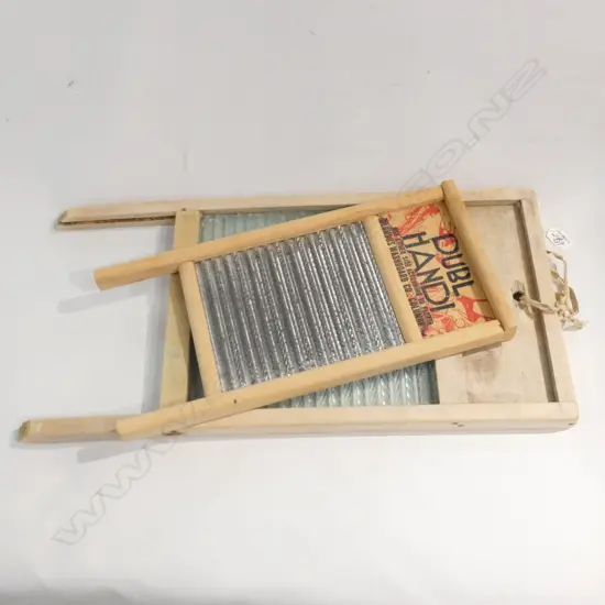 2 WOOD & GLASS WASHBOARDS