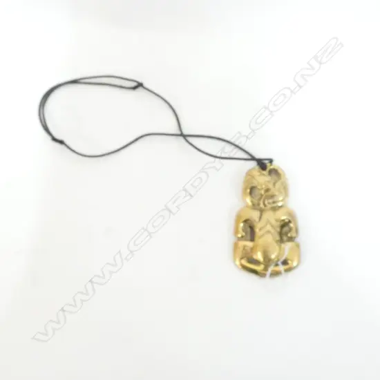 MAORI TIKI BRONZE PENDANT L. 115MM