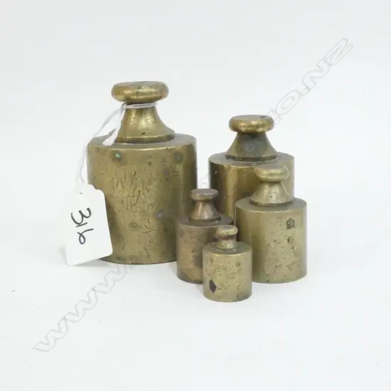 5 BRASS WEIGHTS 