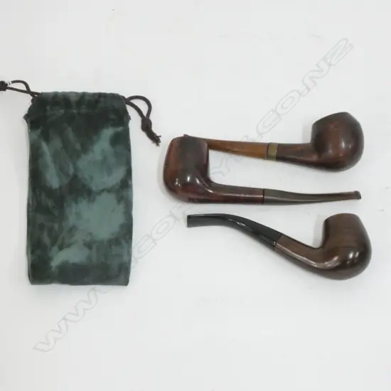 3 VINTAGE TOBACCO PIPES