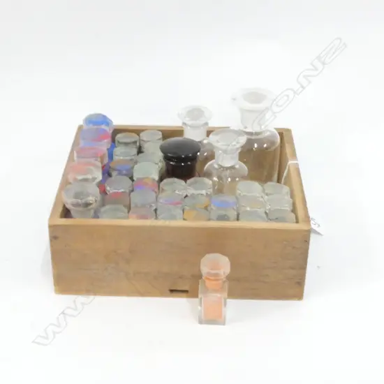 LGE COLLECTION SMALL GLASS BOTTLES...