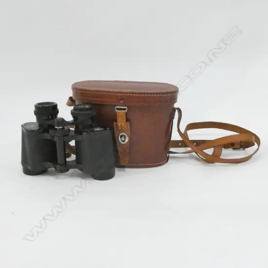 PR CARTON 8 X 30 BINOCULARS IN PIG SKIN CASE 