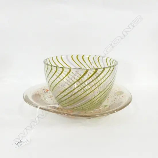 2 MURANO GLASS BOWLS 240MM DIA