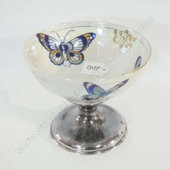 1930'S BUTTERFLY LUSTRE BOWL S/PLATE BASE