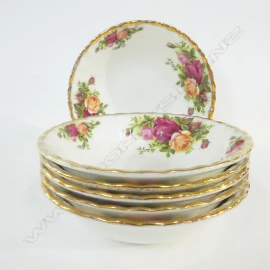 ROYAL ALBERT OLD COUNTRY ROSES 6 X 13CM BOWLS