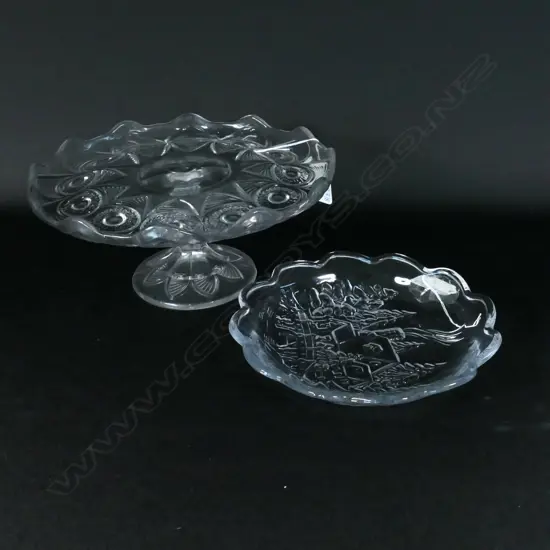 1 GLASS PLATE &amp; 1 GLASS COMPORT 
