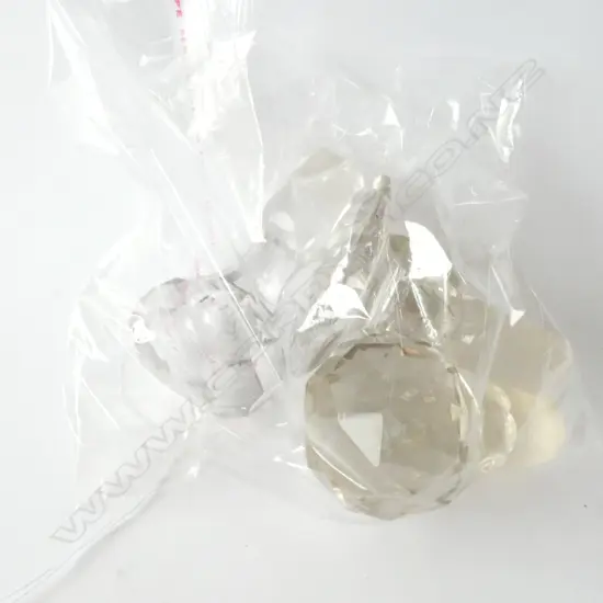 4 ASSORTED GLASS DECANTER STOPPERS