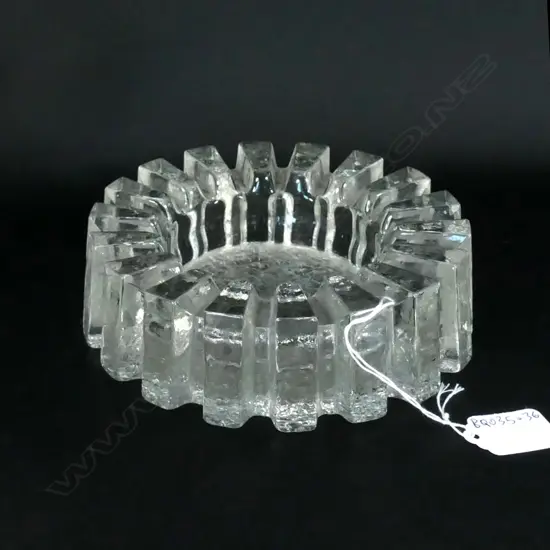 MODERNIST GLASS ASHTRAY, 170mm