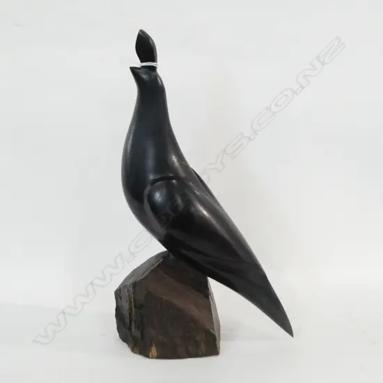 CARVED WOODEN QUAIL H. 270MM