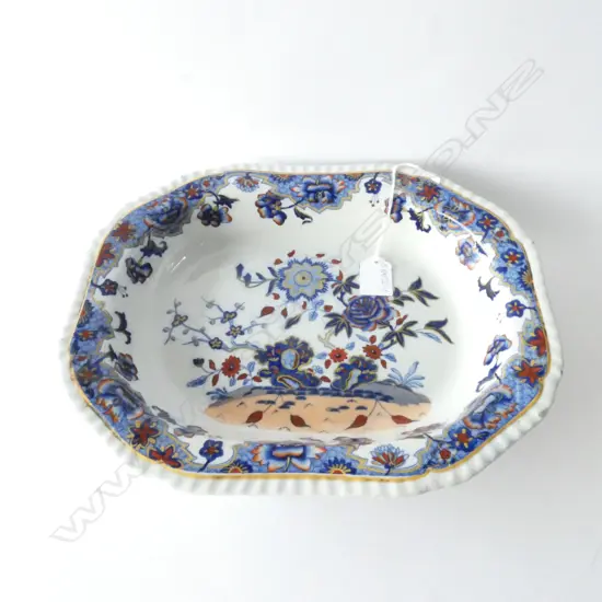 19THC &#x27;SPODES NEW STONE&#x27; IMARI OCTAGONAL DISH