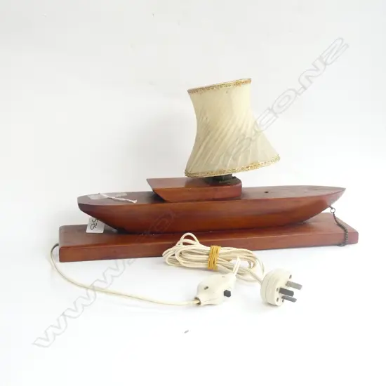 WOODEN BOAT LAMP L. 430MM