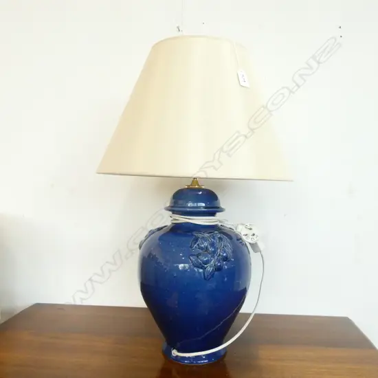 BLUE GINGER JAR LAMP H. 640MM
