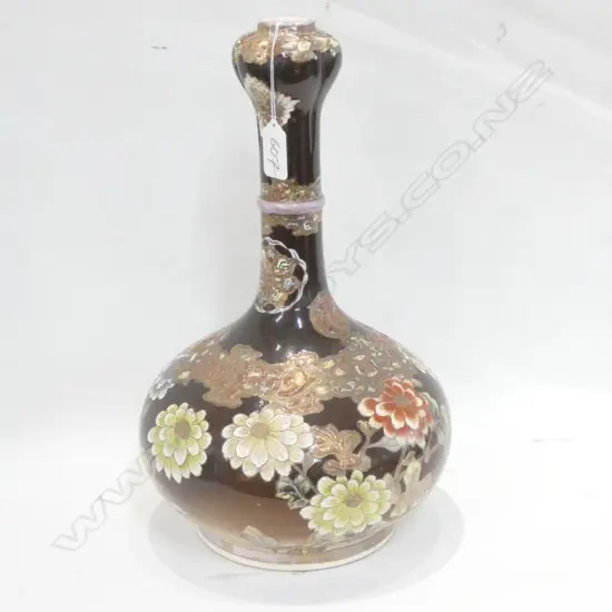 ORIENTAL BROWN VASE 370MM H