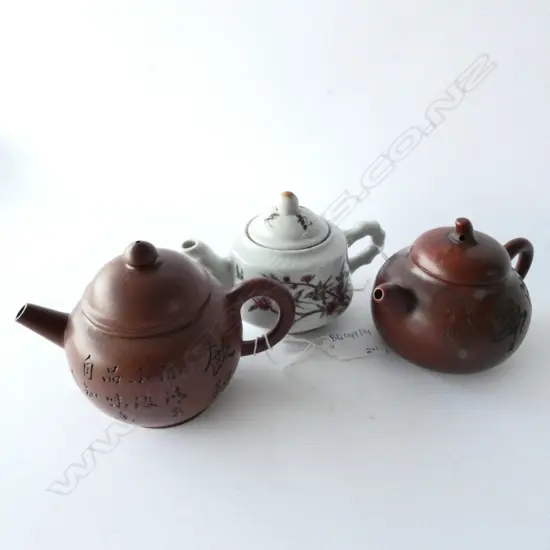 2 YIXINGWARE TEAPOTS + ANOTHER 