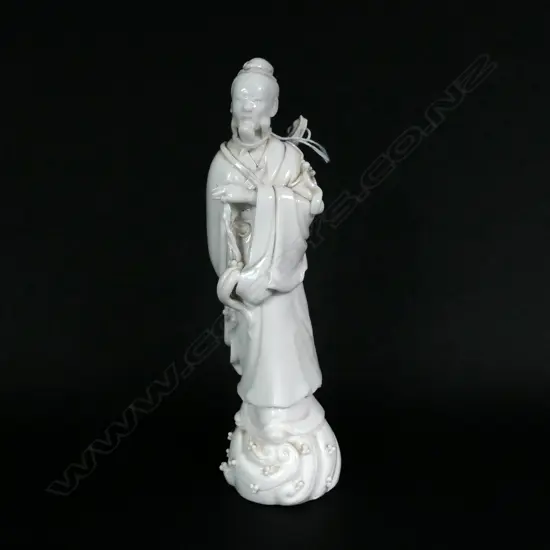 19THC STYLE BLANC DE CHINE CHINESE PORCELAIN FIGURE, (SOME FAULTS), 155mm