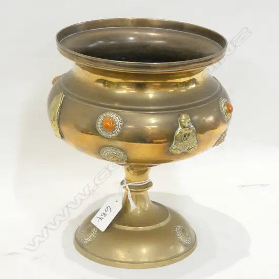 BRASS FOOTED BOWL H. 200MM