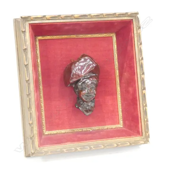 SHEP SHAPIRO, HAND CARVED APPLE CORE, MOUNTED, 255mm