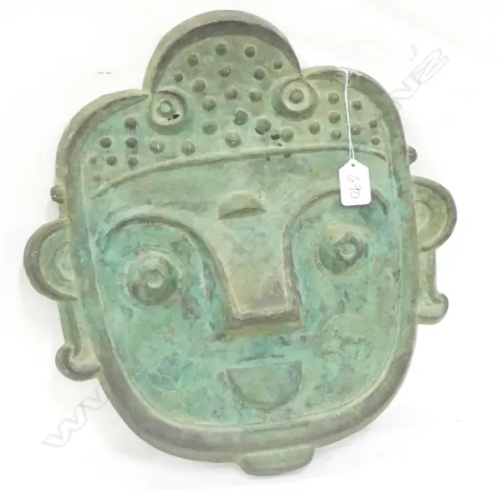 OLD ORIENTAL BRONZE WALL PANEL H. 375MM