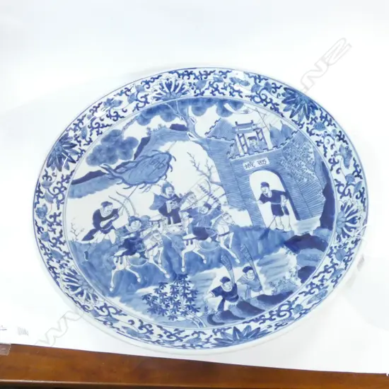 QING DYNASTY MUSEUM COPY B/W CHARGER 440MM DIA