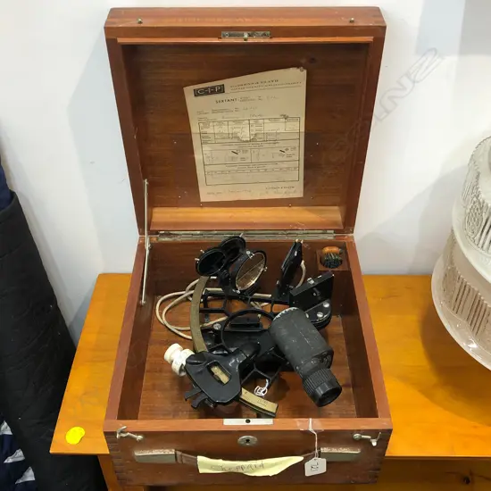 CASSENS & PLATH SEXTANT IN MAHOGANY BOX 