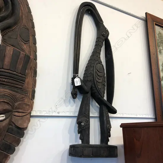 PNG WOODEN BIRD CARVING A/F