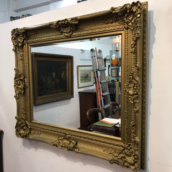 LARGE ORNATE GILT FRAMED MIRROR 1030 X 1220 MM