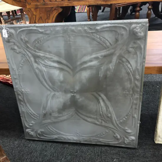ART NOUVEAU STYLE PLASTER PANEL GREY