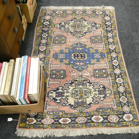 HAND KNOTTED IRANIAN ARDEBIL WOOL PILE RUG 1490 X 950MM