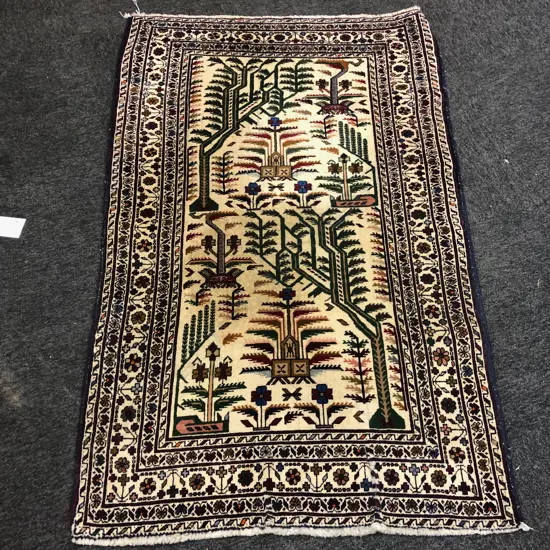 H/KNOTTED IRANIAN BELOUCH RUG 1460 X 920 MM
