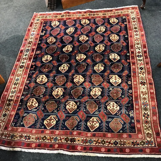 #28G PERSIAN SIRJAN LARGE HAND KNOTTED ALL WOOL RUG 2060 X 1640MM
