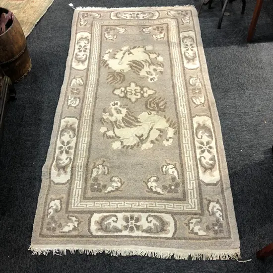 COTTON BASE WOOL PILE CHINESE RUG 1760 X 930MM