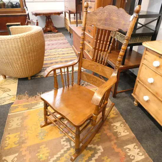 ELM AND BEECH ROCKING CHAIR 