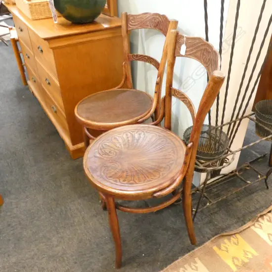 A PAIR OF BENTWOOD CHAIRS