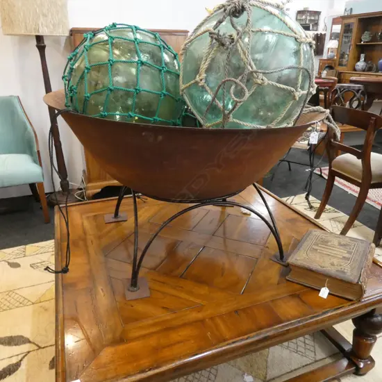 LARGE BRAZIER ON STAND 1M DIA