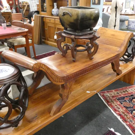 BALINESE WOODEN DAY BED L. 1550MM