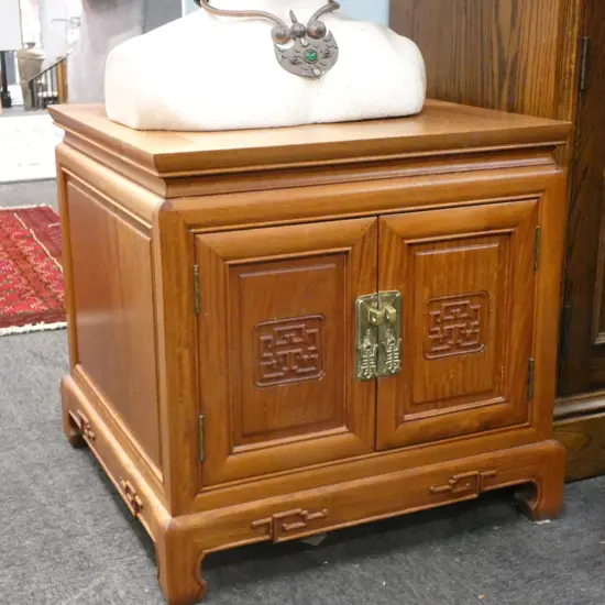 PR OF ROSEWOOD SIDE CABINETS 500 MM SQ