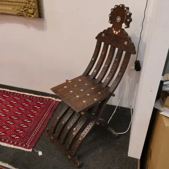 SYRIAN INLAID FOLD UP CHAIR