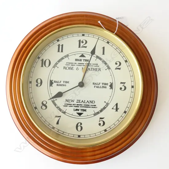 ROSE & HEATHER NZ TIDE CLOCK, BATTERY OPERATED,DIA. 350MM