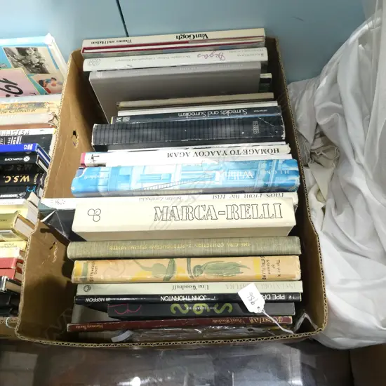 BOX OF ASST ART BOOKS