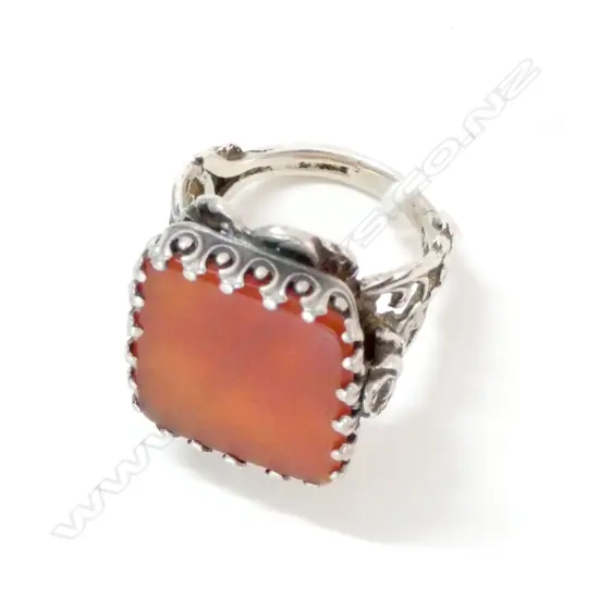 STG SILVER CARNELIAN RING