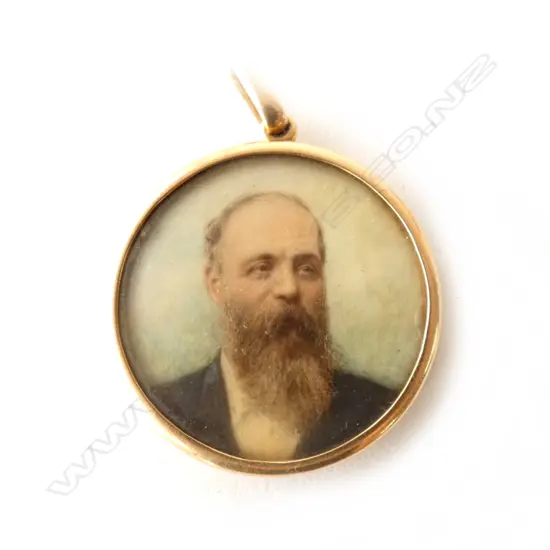 EARLY 20THC 15CT GOLD FRAMED DBLE PORTRAIT BROOCH