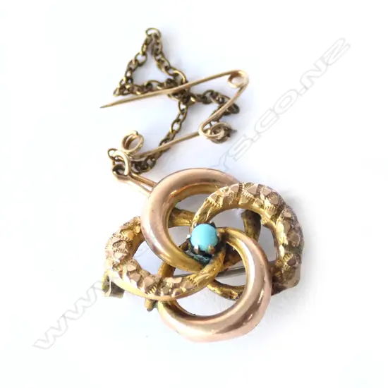 GOLD plated ANTIQUE SCROLLING BROOCH