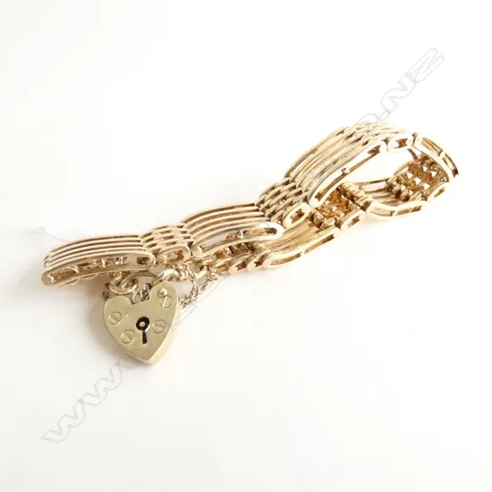 SILVER GILT GATE BRACELET