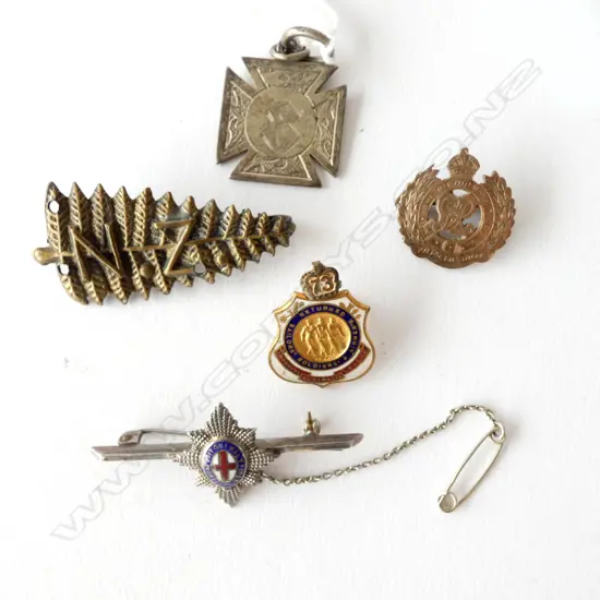 Various old badges and medals