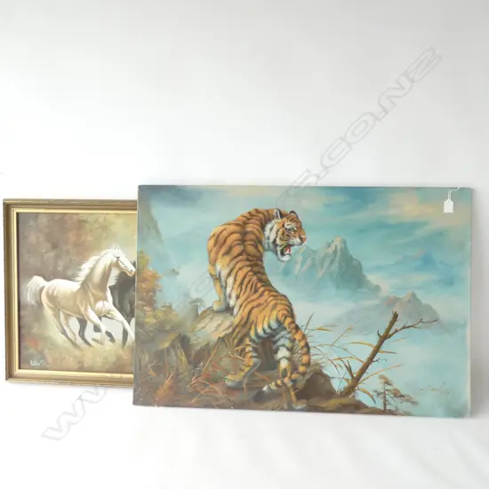 SIGNED TIGER OIL 940 X 630MM