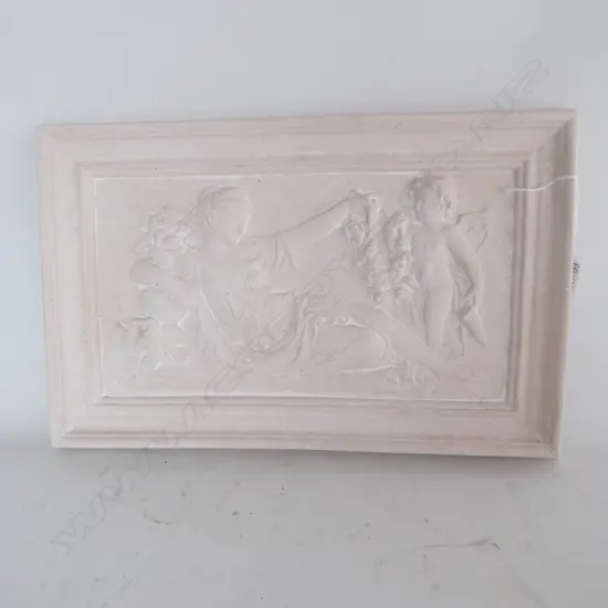 CAST STONE CLASSICAL PLAQUE L. 420MM