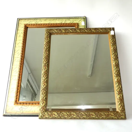 2 GILT FRAME MIRRORS LARGEST 805 X 600MM