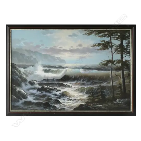 ROY TURNER FRAMED OIL ON BOARD, W. 885 X 595MM